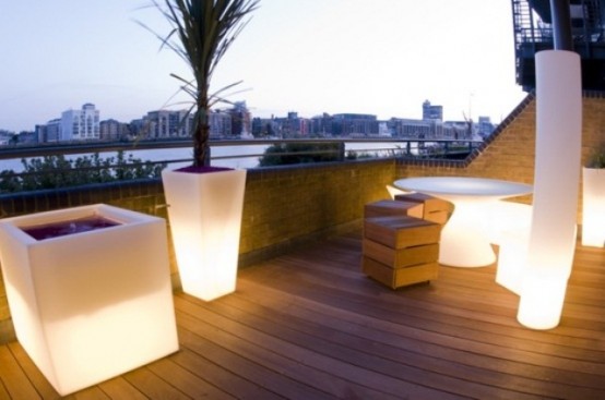 terrasse sol bois meubles accessoires design blanc