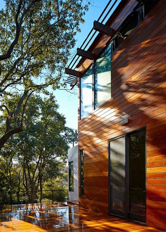 terrasses demeure avec surface sol bois