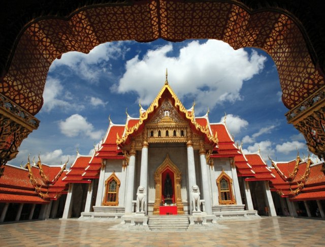 thailande temple bouddhiste architecture asiatiques marbre