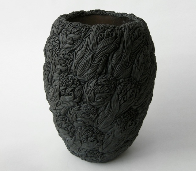 vase elegant porcelaine couleur noire