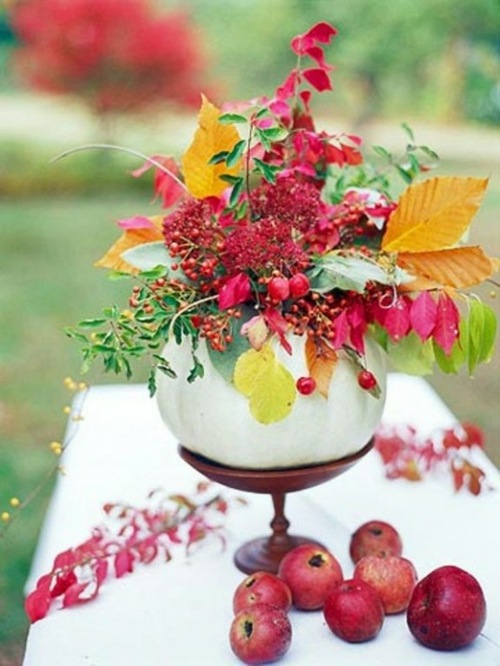 vase fleurs automne