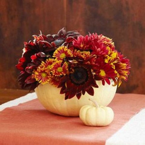 vase originale fleurs d'automne