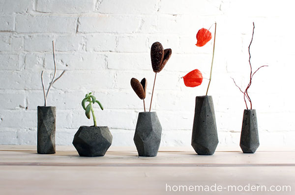 vase DIY sculptes differentes formes couleurs