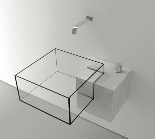 vasque-murale-minimaliste-cube-verre-robinet-encastré