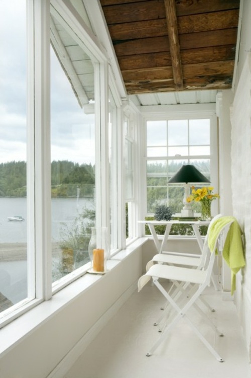 veranda bois blanche