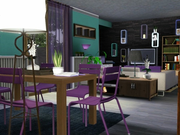 vert violet salon touche noire
