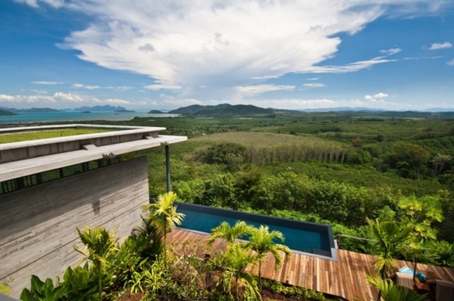 villa ao po maison avec piscine toit plante environs