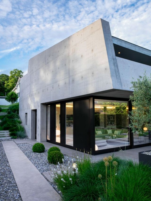 villa moderne beton metal