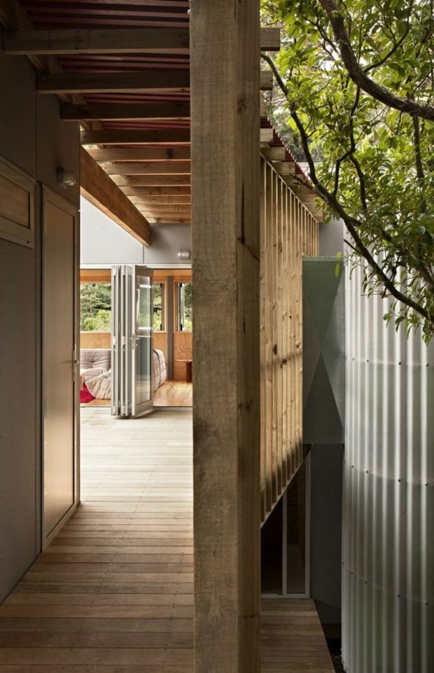 villa moderne surélevée structure bois