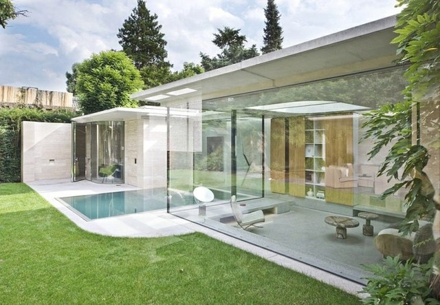 vitres larges maison moderne House IV lumiere naturelle