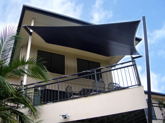 voile balcon supports metalliques