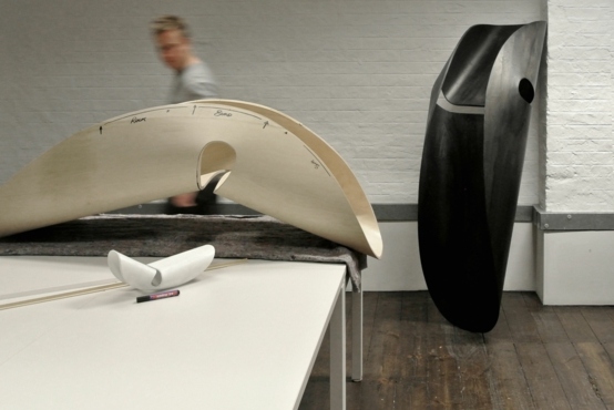 vue maquette meuble design futuriste