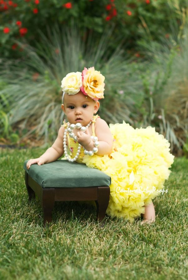 vêtements bébé fille robe jaune